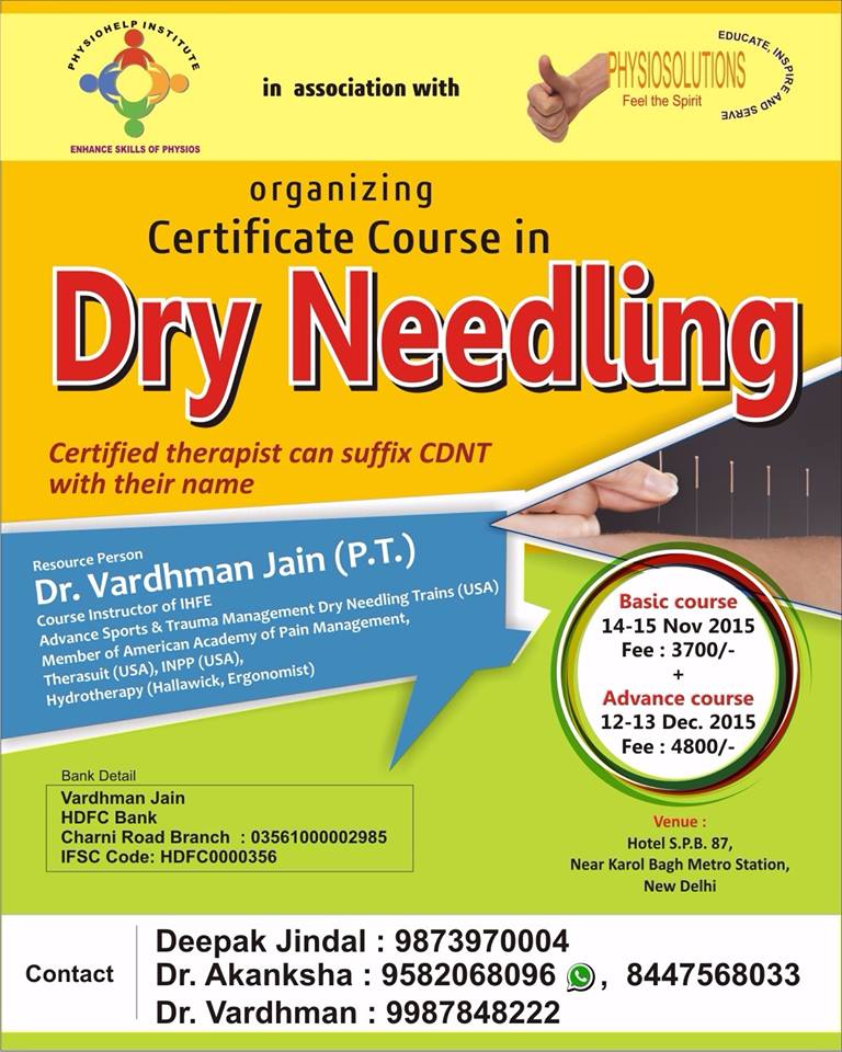 Coolphysiocom Events Certificate Dry Needling Course Coolphysiocom Events Certificate Dry Needling Course