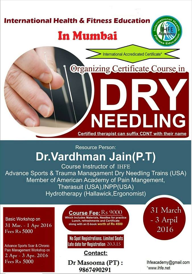 Coolphysiocom Events Certificate Course In Dry Needling Coolphysiocom Events Certificate Course In Dry Needling
